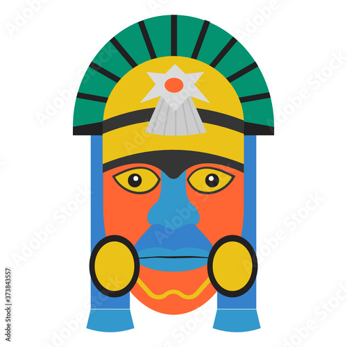 
Vector of cultural face mask, used as as a ceremonial costume 
