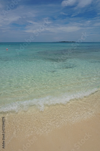 Sandy beach with turquoise water