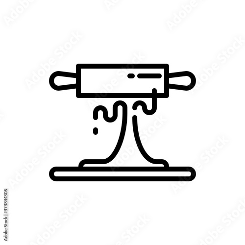 Rolling pin outline icons. Vector illustration. Editable stroke. Isolated icon suitable for web, infographics, interface and apps.