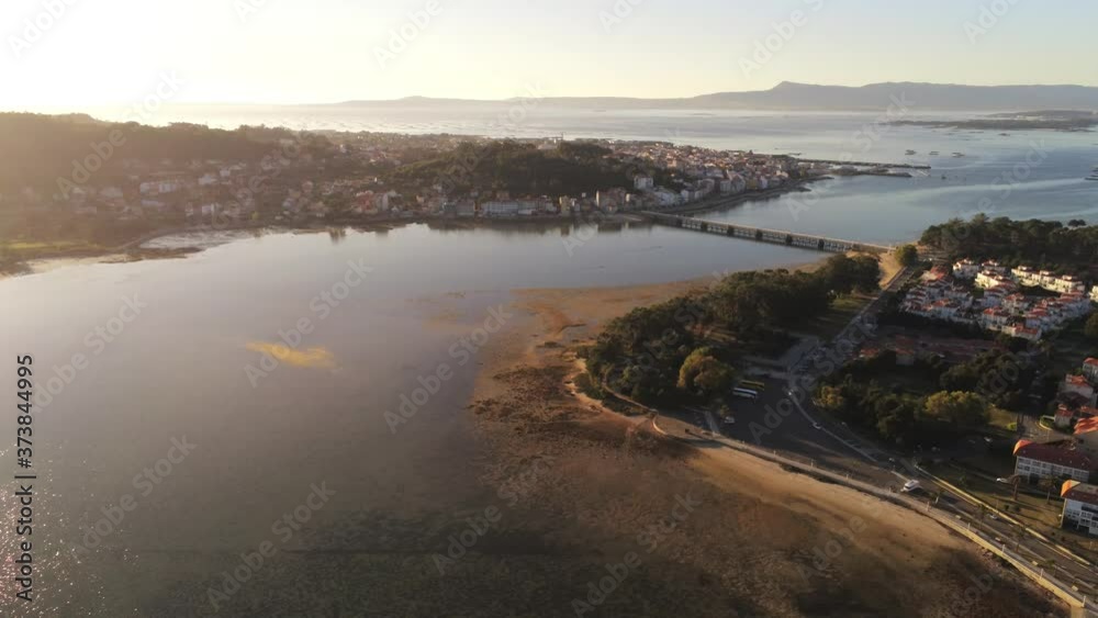 La Toja. Beautiful Island of Coruna. Galicia,Spain. Aerial Drone Footage La Toja. Beautiful Island of Coruna. Galicia,Spain. Aerial Drone Footage