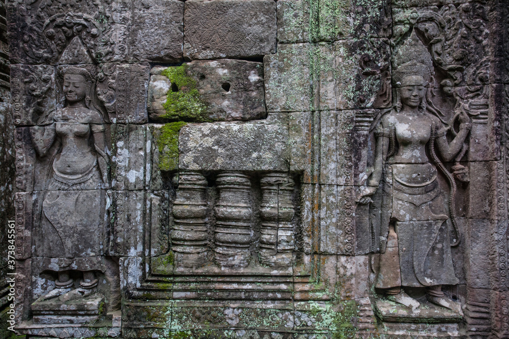 Angkor Wat, A temple complex in Cambodia and the largest religious monument in the world