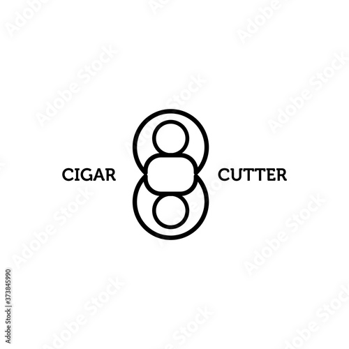 Cigar cutter icon. Tobacco symbol. Logo design element.
