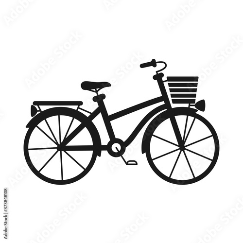 Black and white city bicycle