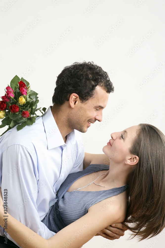 Man and woman embracing Man and woman embracing