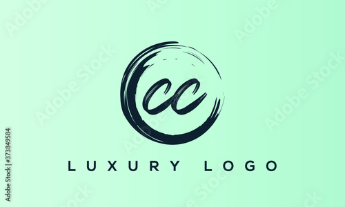 C ,CC Letter Logo Design with Creative Modern Trendy Typography