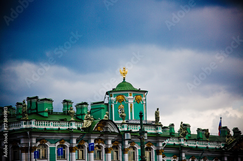 old fortress under the blue sky close up