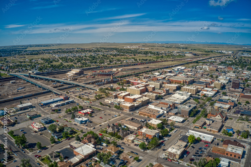 Aerial View of Cheyenne, Wyomings capitol