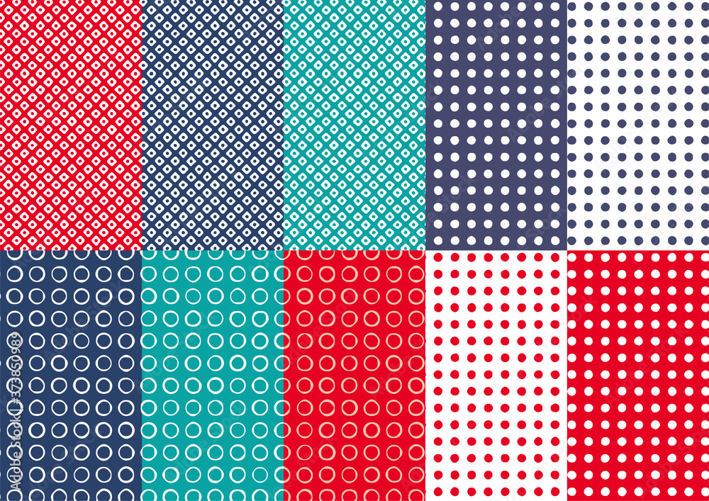 和風絞り染めイラストレーター用パターン集 Stock Vector Adobe Stock