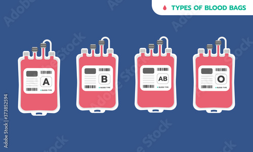 Graphic illustration about Types of blood bags , Health care, Medical equipment. Flat design