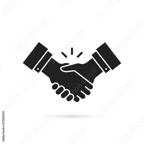 black handshake icon like good deal