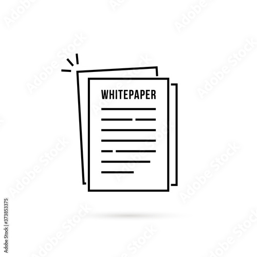 thin line whitepaper minimal icon