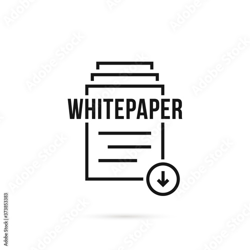minimal thin line whitepaper logo