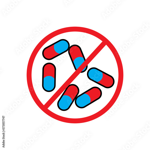Drug stop flat icon, stop over dose, international overdose day. Design template vector