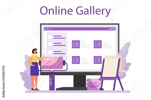 Professional interior designer online service or platform set.