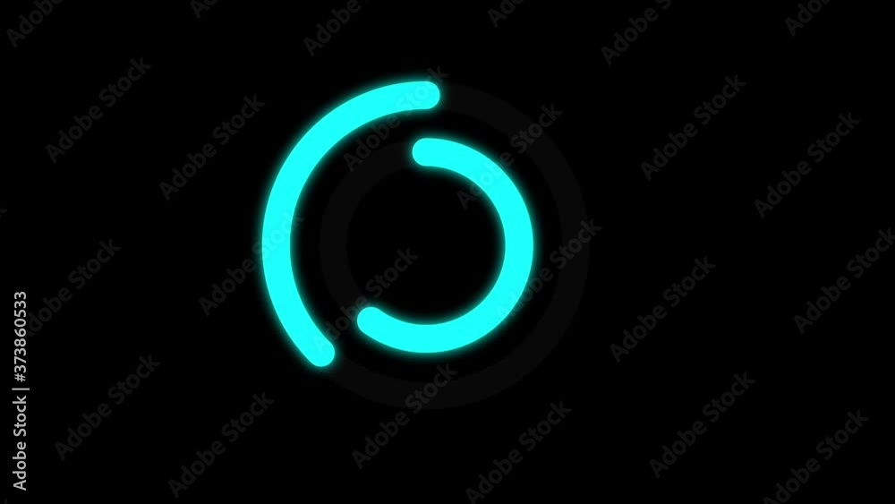 Loading circle animation glow on black background Loading circle animation glow on black background