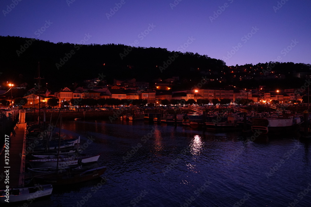Fototapeta premium Muros. Harbour in coastal village of Galicia,Spain
