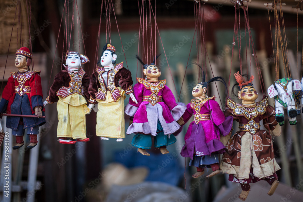 String Myanmar Puppet Dolls