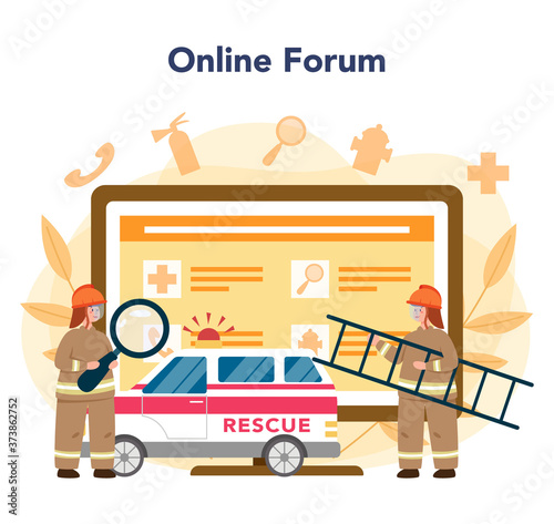 Urgency rescuer help online service or platform. Ambulance