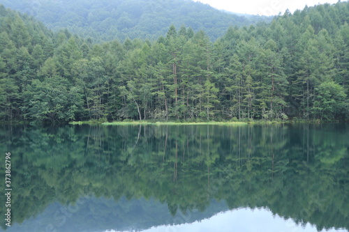 Scecery of mishaka pond ,japan,nagano