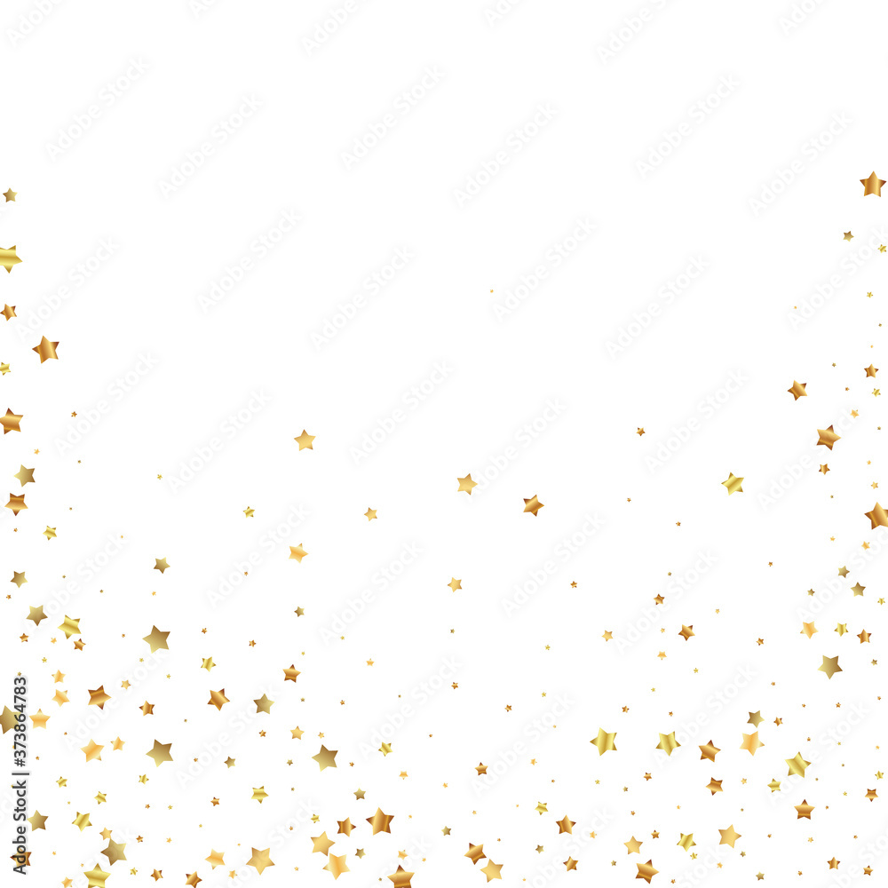 Obraz premium Gold stars random luxury sparkling confetti. Scatt