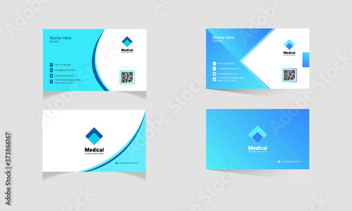 Medical business card template design