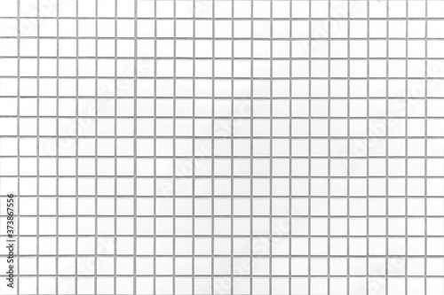 White mosaic wall tile pattern and seamless background   White stone tile wall or floor seamless background