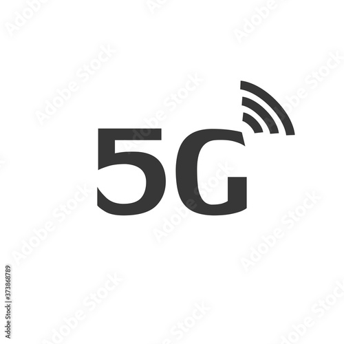 5G icon isolated on white background. High speed broadband wireless internet. 