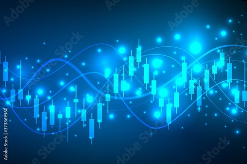Stock market or forex trading graph. Chart in financial market illustration Abstract finance background.
