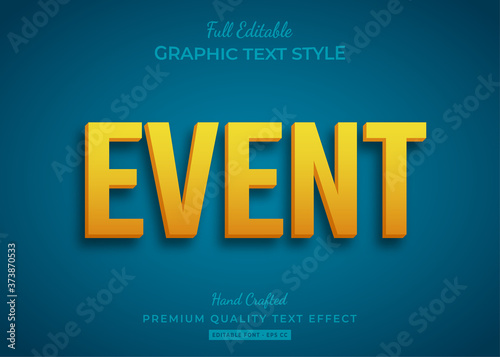 Yellow Event 3D Text Style Effect