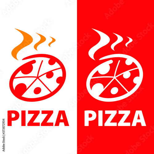 Pizza Logo Vector Illustration and Design, for Branding, Graphic Resources, Food Icon, Business, and Company Logo