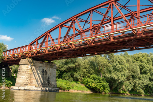 bridge over the Dniester. Ukraine. Ivanofrankovsk. 24 August 2020 photo