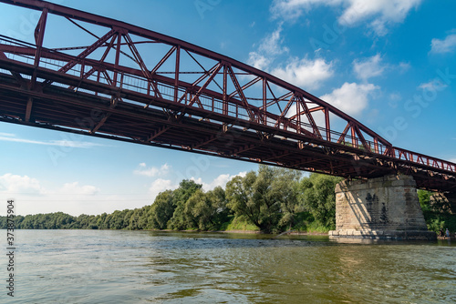 bridge over the Dniester. Ukraine. Ivanofrankovsk. 24 August 2020 photo