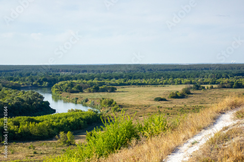 rural landscape with river