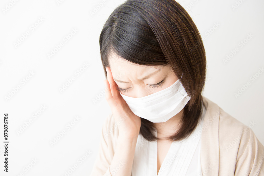風邪の女性 風邪の女性