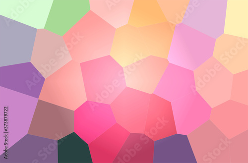 Abstract illustration of blue, green, red Giant Hexagon background