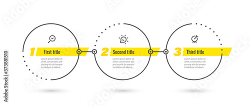 Vector Infographic design template with icons and 3 options or steps. Can be used for process diagram, presentations, workflow layout, banner, flow chart, info graph.