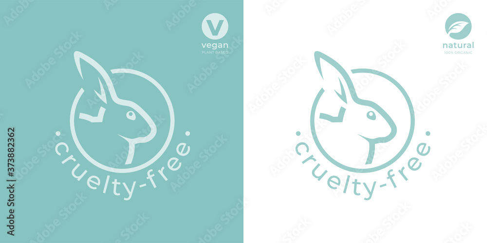 Cruelty-free rabbit icon. Animal welfare protection sign. Bunny care ...
