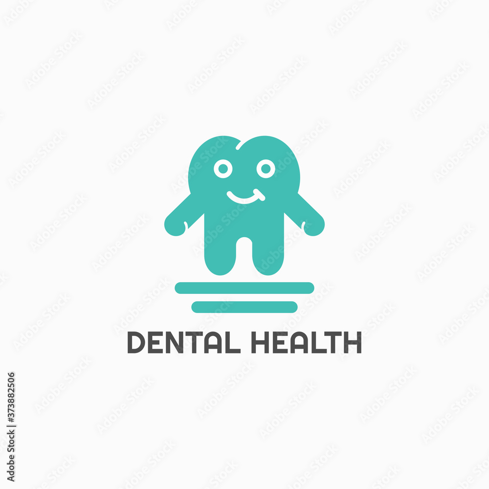 Dental Health Logo Vector Cute