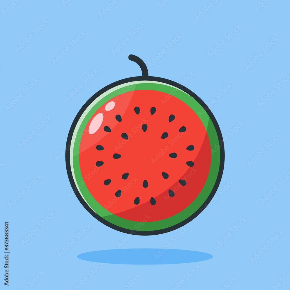water melon fruit cut illustration design water melon fruit cut illustration design