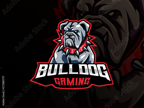 Bulldog mascot sport logo design