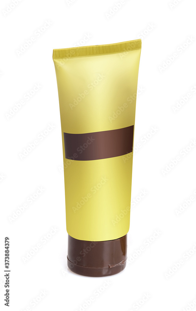 Layout cosmetic tube isolated on a white background Layout cosmetic tube isolated on a white background