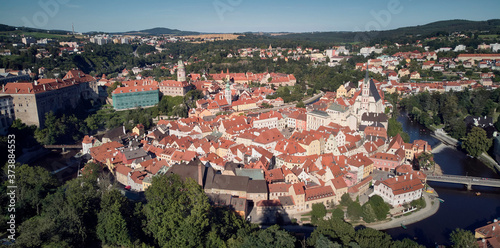 Фотография Panoramic photography of Cesky Krumlov, Czech Republic.