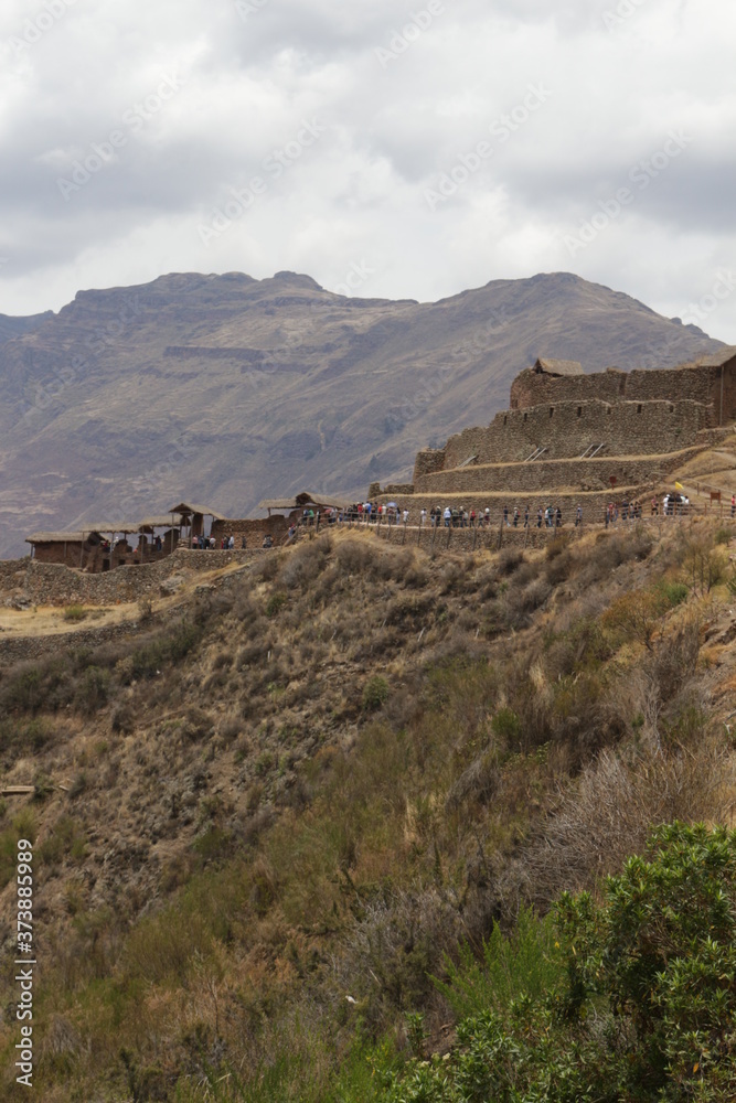 Pisac ruins - sacred valley of the inca Pisac ruins - sacred valley of the inca