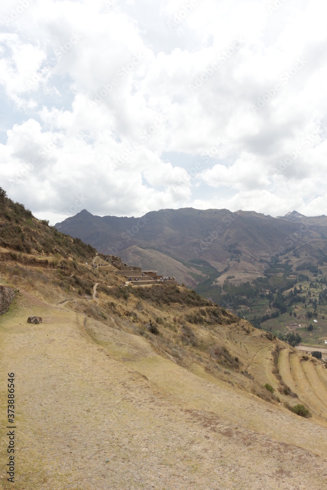 Pisac ruins - sacred valley of the inca Pisac ruins - sacred valley of the inca