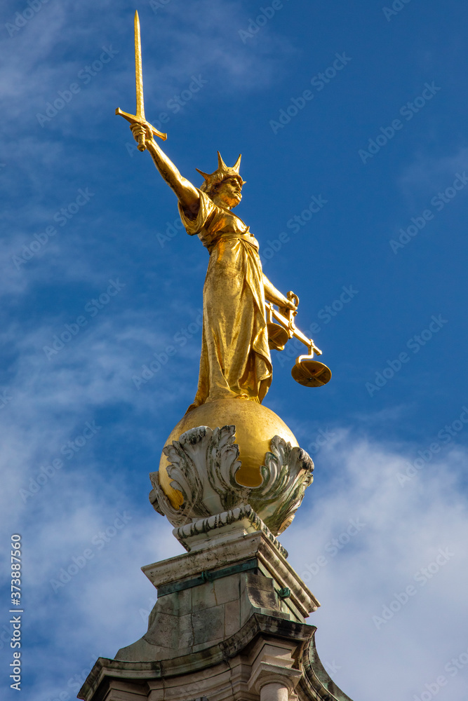 Lady Justice Statue at The Old Bailey in London, UK Stock Photo Adobe Stock