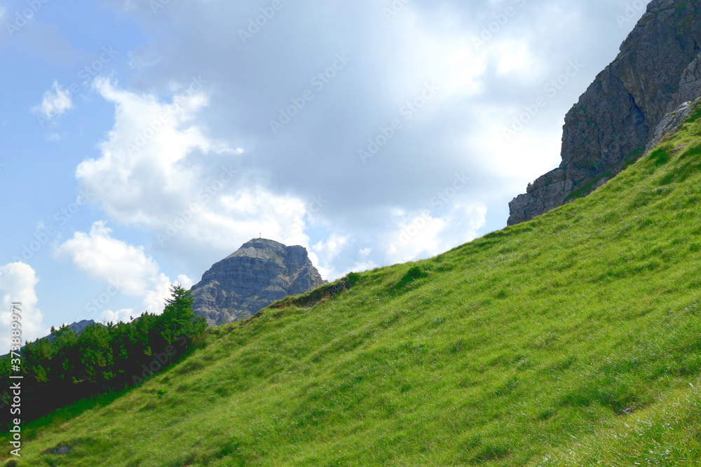 Fototapeta premium schoettelkarspitze, karwendelm kruen, bavaria