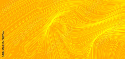 Abstract yellow wave or wavy lines texture background.