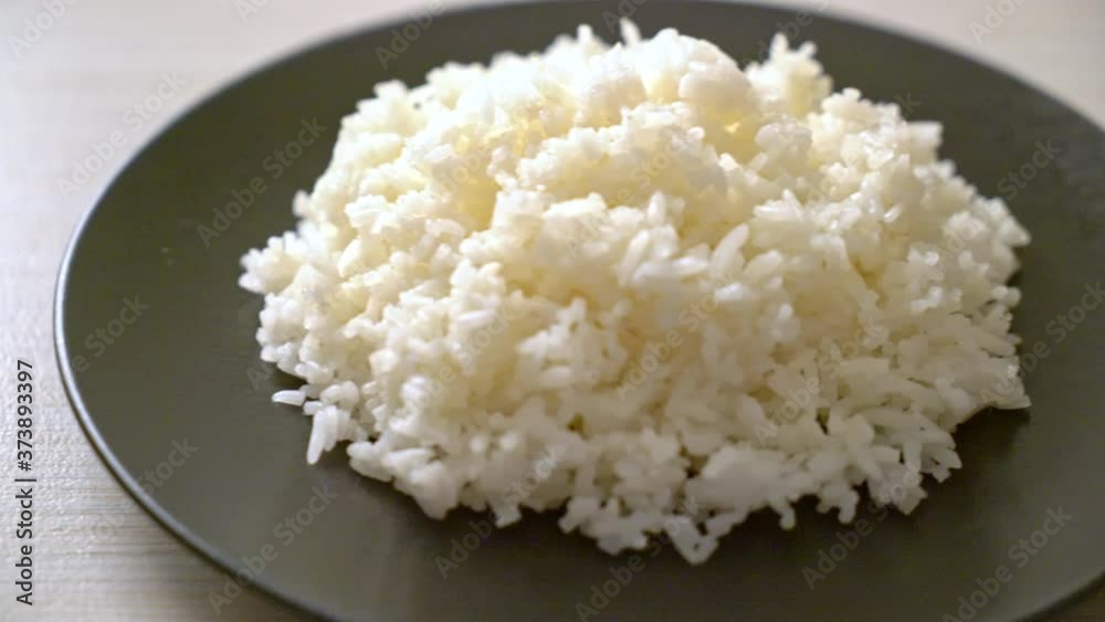cooked Thai jasmine white rice cooked Thai jasmine white rice
