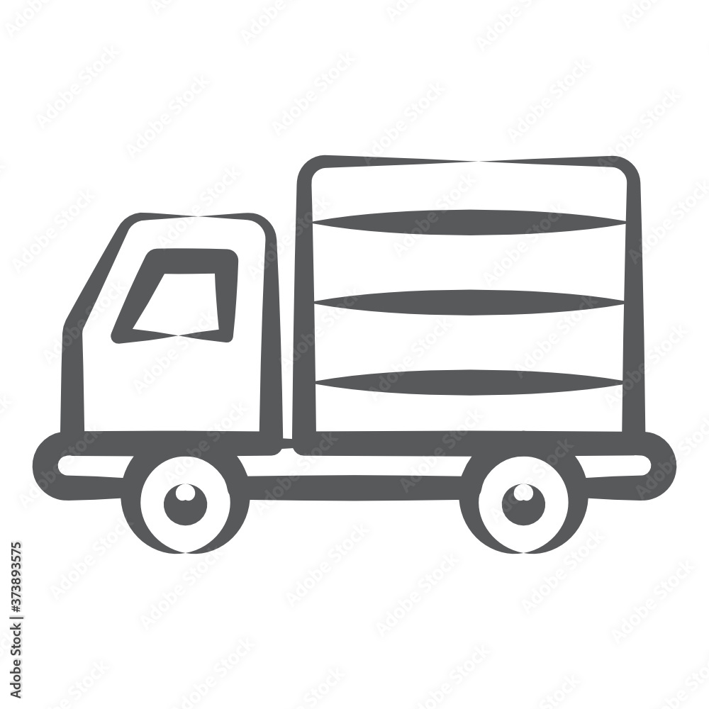 Cargo truck having parcel on it, goods delivery van editable vector
Cargo truck having parcel on it, goods delivery van editable vector