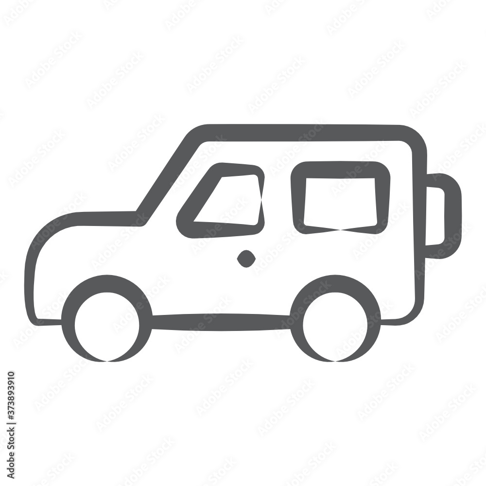 
A brush stroke design icon of off road car 
